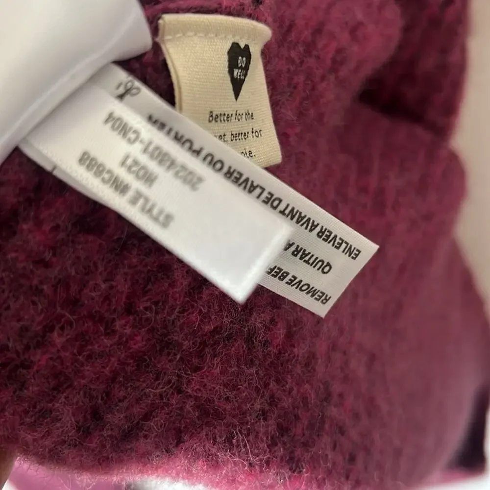 MADEWELL BELFIORE RIBBED PULLOVER SWEATER SIZE XS‎